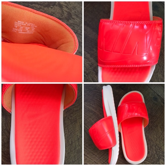 NWT Nike Benassi JDI Ultra SE Racer Orange 🍊 WMNS - Picture 6 of 7
